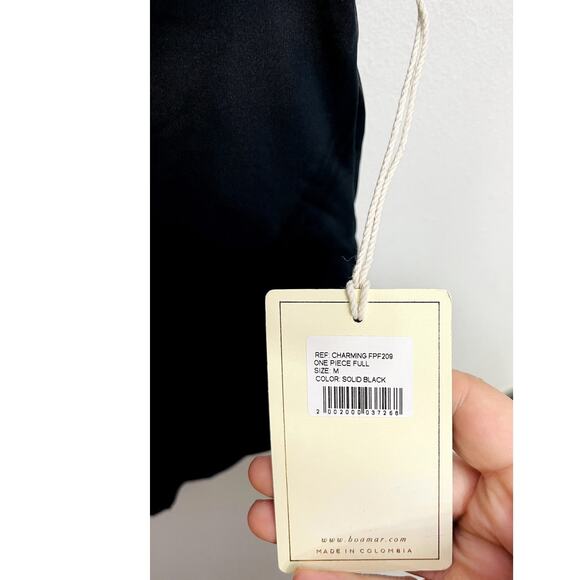 NWT Anthropologie Boamar Black Tie One Piece Swimsuit Size M Feminine Luxury - Picture 3 of 4